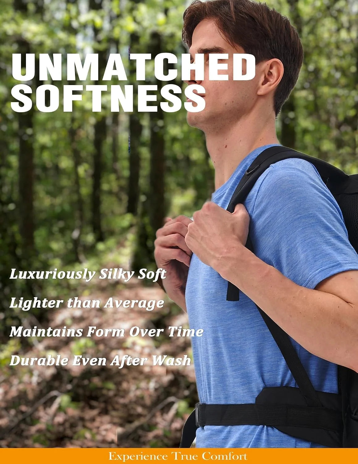 Merino Protect 100% Merino Wool T Shirts for Men Odor Resistance Base Layer Hiking Travel T-Shirt Soft Undershirt