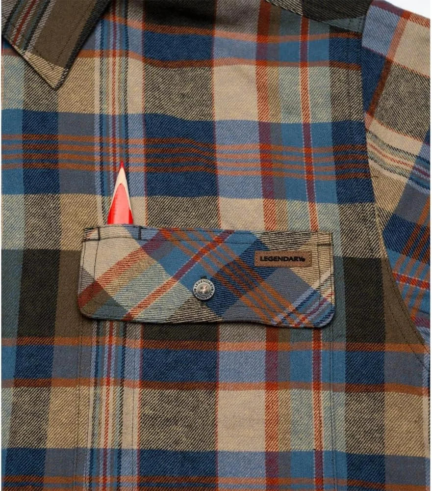 Legendary Whitetails Mens Flannel Long Sleeve Button Down 100% Cotton Shirt