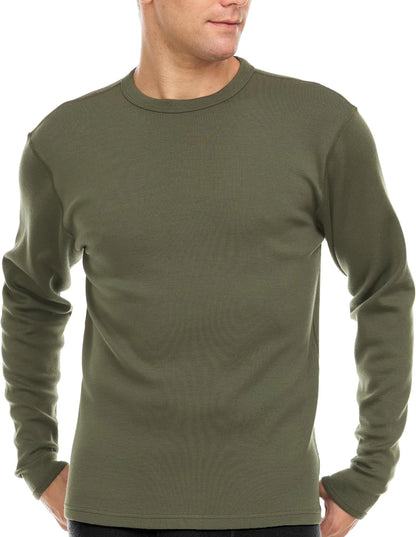 100% Merino Wool - Men's Long Sleeve Crew Shirt - Thermal Base Layer