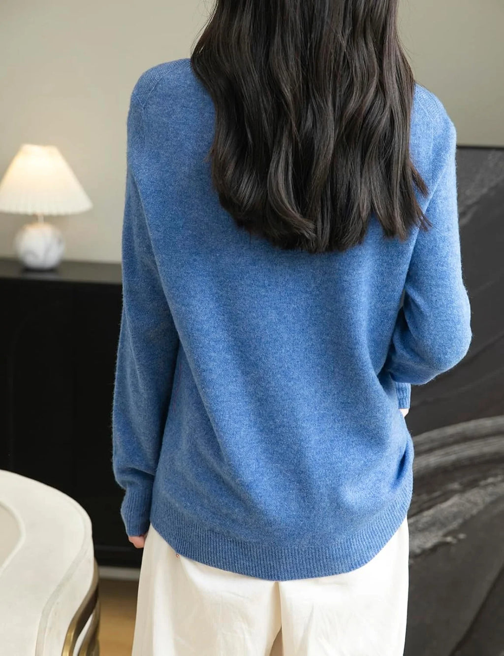 Chanyarn Women's 100% Merino Wool 2025 Fall Winter First-Line Ready to Wear Long Sleeve Seamless Knit Crewneck Sweater