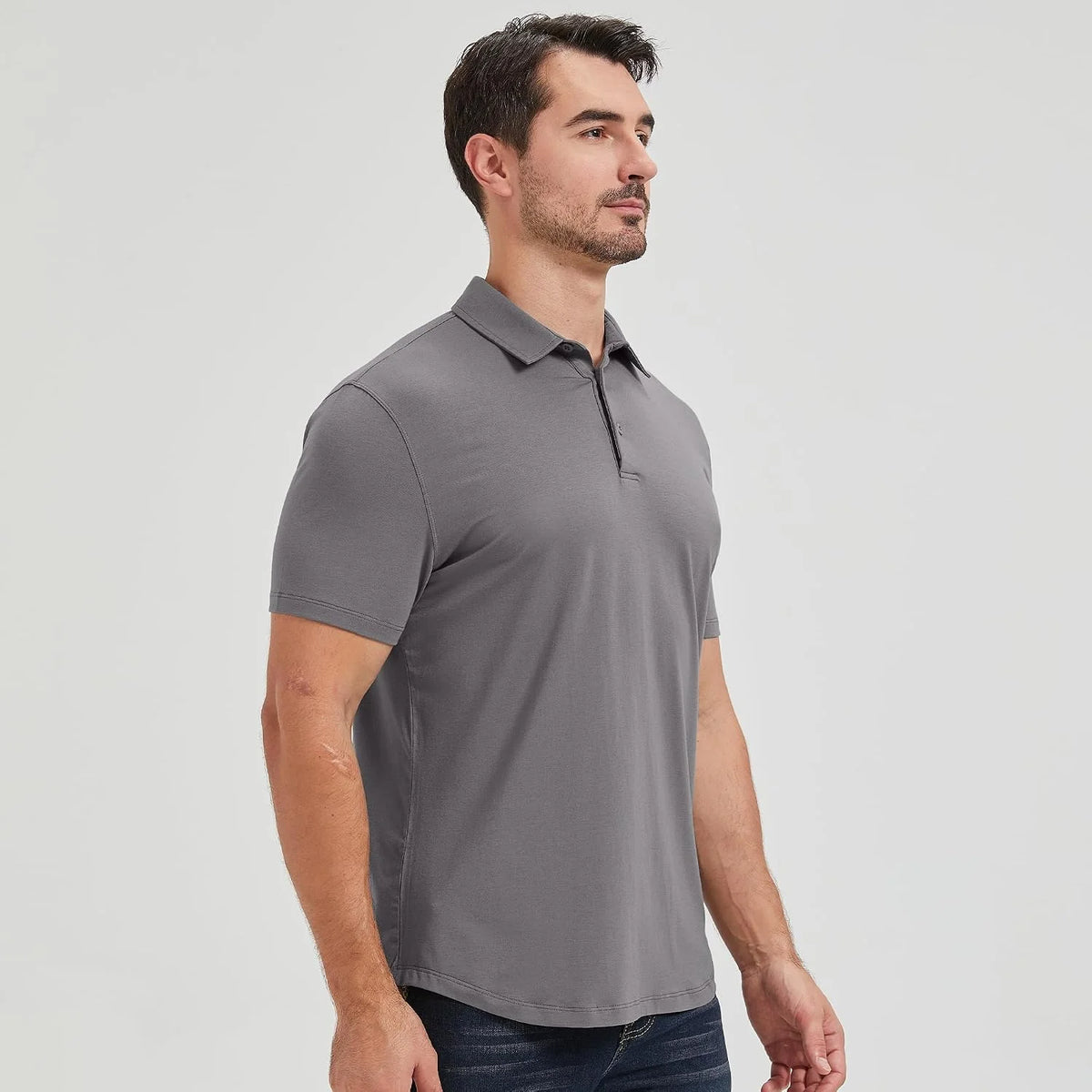 netdraw Men's Ultra Soft Bamboo Viscose Polo Curved Hem S-3XL