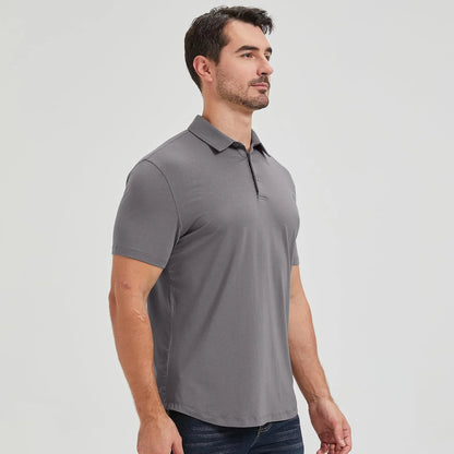 netdraw Men's Ultra Soft Bamboo Viscose Polo Curved Hem S-3XL