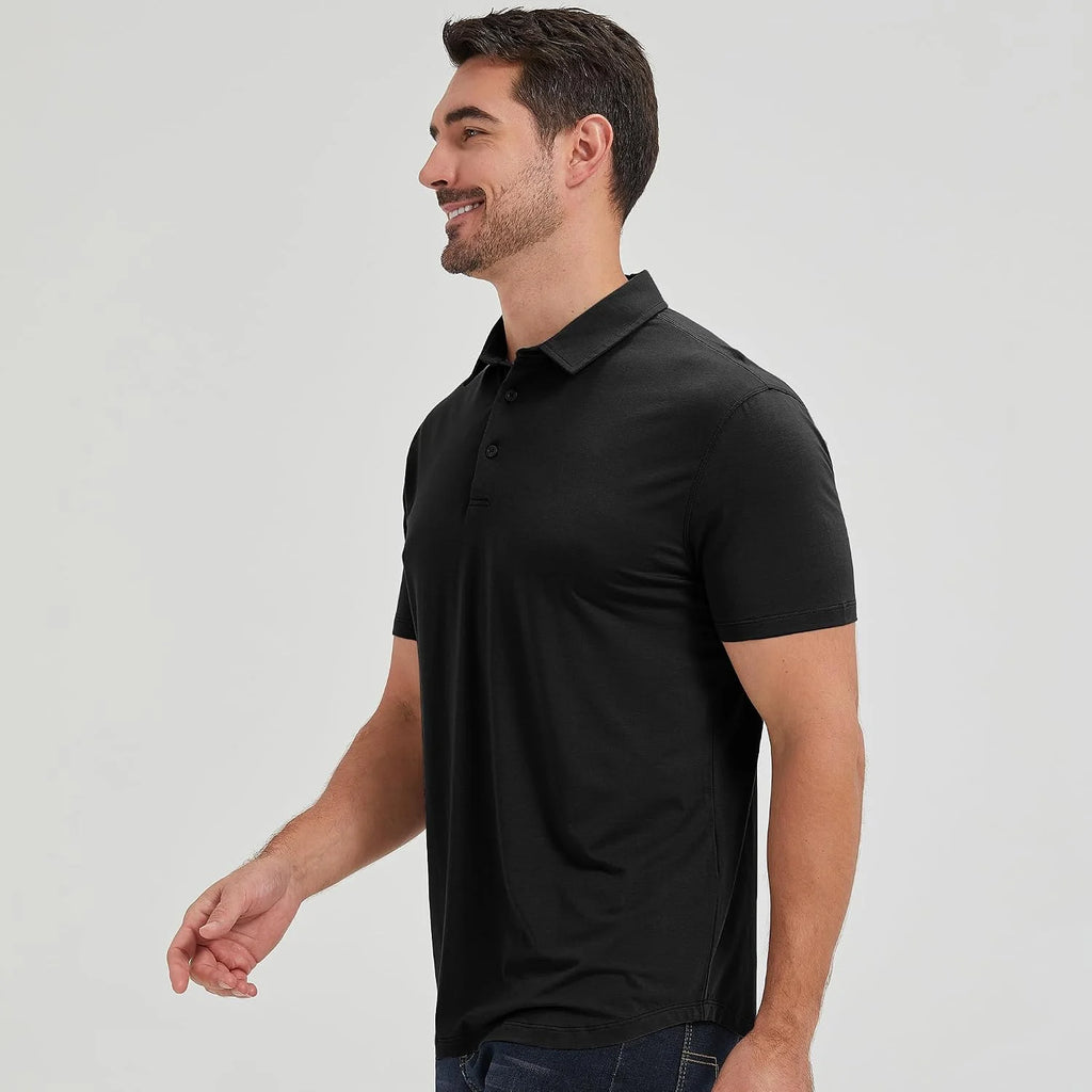 netdraw Men's Ultra Soft Bamboo Viscose Polo Curved Hem S-3XL