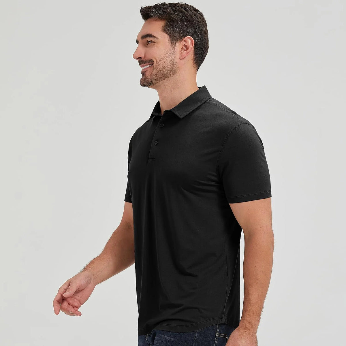 netdraw Men's Ultra Soft Bamboo Viscose Polo Curved Hem S-3XL