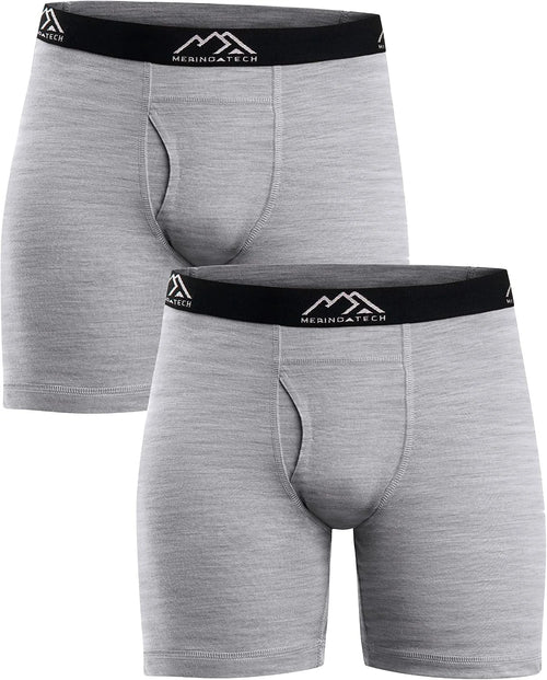 100% Merino Wool Underwear Mens - 1-2 Pack Boxer Briefs for Men 17.5um