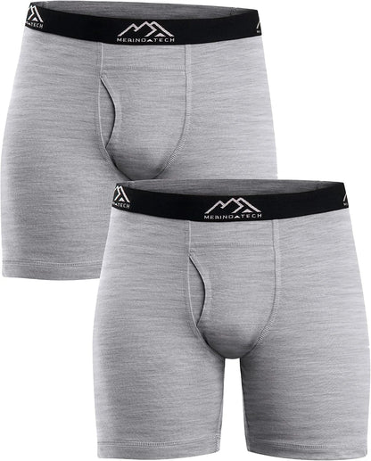 100% Merino Wool Underwear Mens - 1-2 Pack Boxer Briefs for Men 17.5um