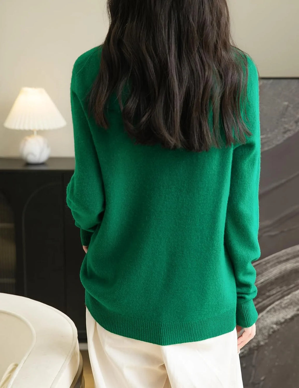 Chanyarn Women's 100% Merino Wool 2025 Fall Winter First-Line Ready to Wear Long Sleeve Seamless Knit Crewneck Sweater