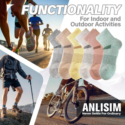 Anlisim Merino Wool Ankle Running Hiking Socks for Women and Men