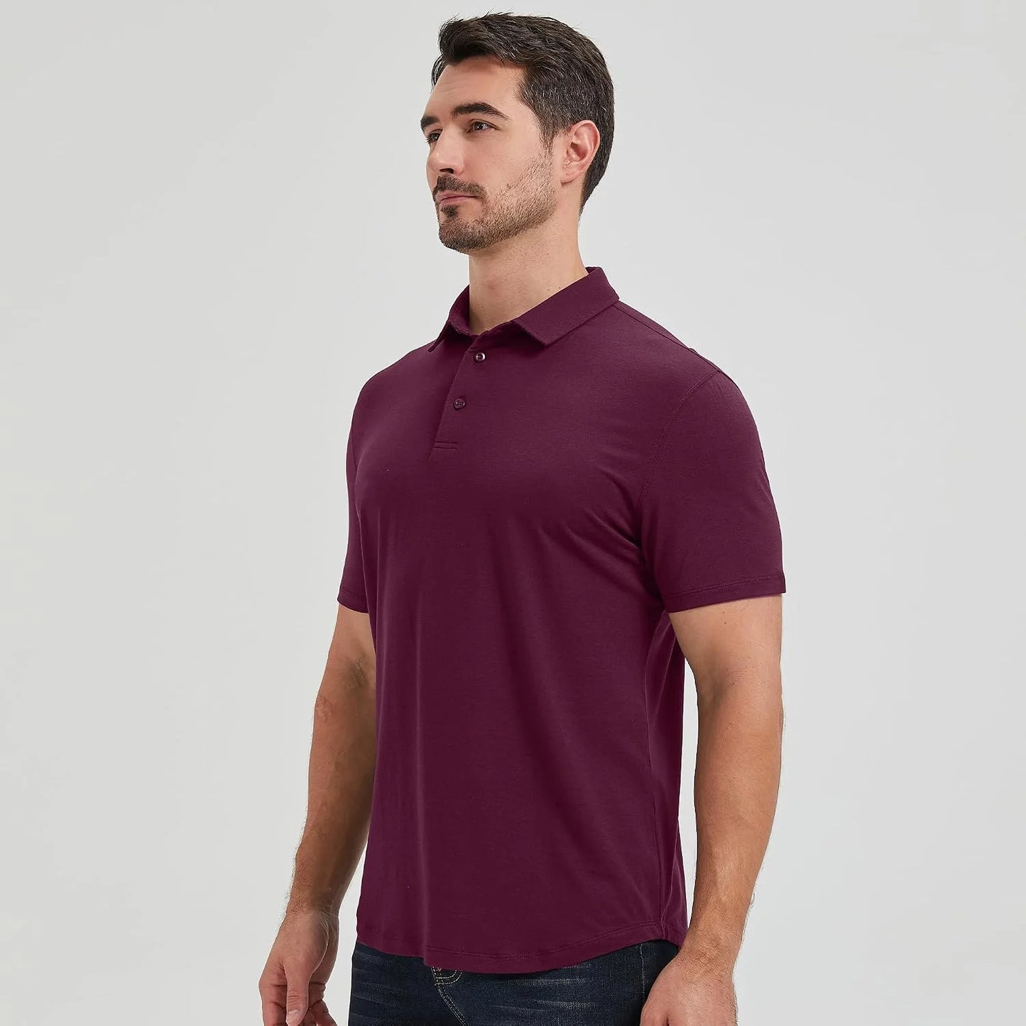 netdraw Men's Ultra Soft Bamboo Viscose Polo Curved Hem S-3XL