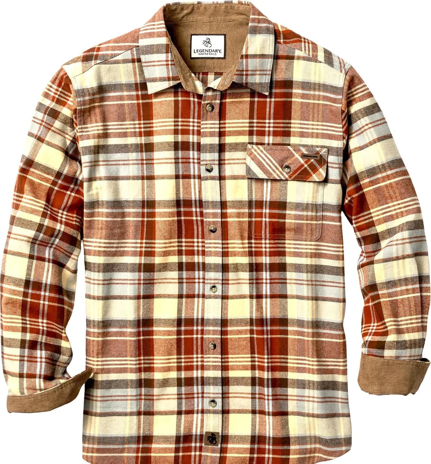Legendary Whitetails Mens Flannel Long Sleeve Button Down 100% Cotton Shirt