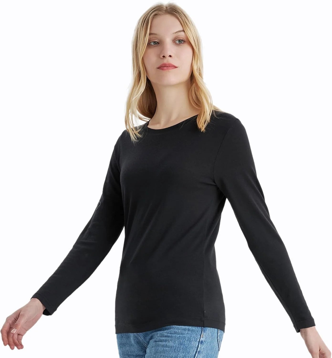 100% Merino Wool Base Layer Women Soft Thermal Long Sleeve Everyday Shirt
