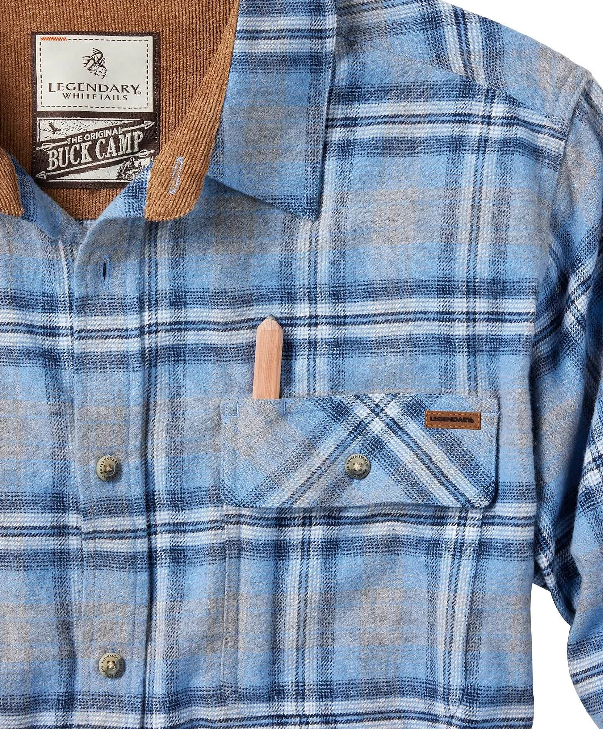 Legendary Whitetails Mens Flannel Long Sleeve Button Down 100% Cotton Shirt