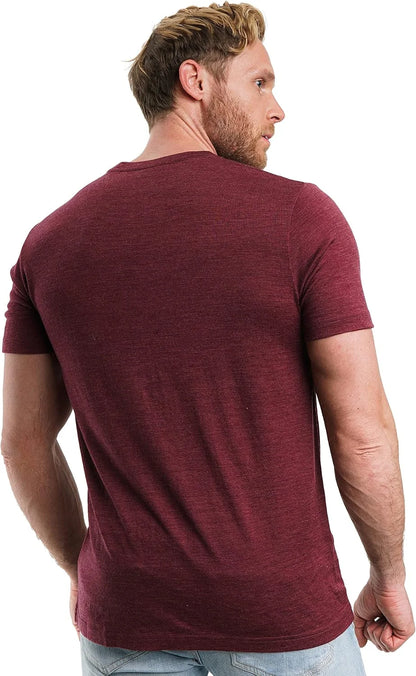 100% Merino Wool T-Shirt Men - Base Layer Top Undershirt with Hiking Socks