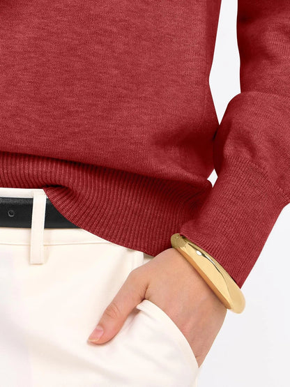 ANRABESS Women’s Fall Long Sleeve V Neck Light Sweaters