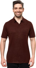 100% Merino Wool Button Up Shirt Men - Long & Short Sleeve Breathable