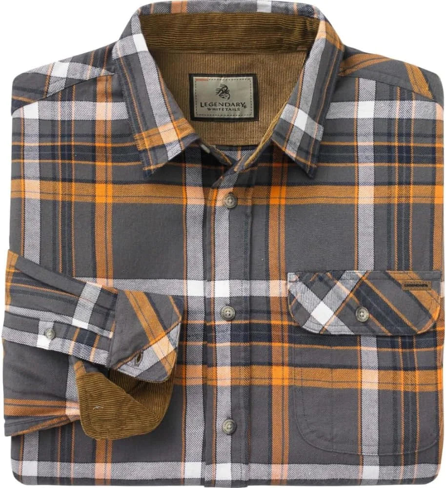 Legendary Whitetails Mens Flannel Long Sleeve Button Down 100% Cotton Shirt