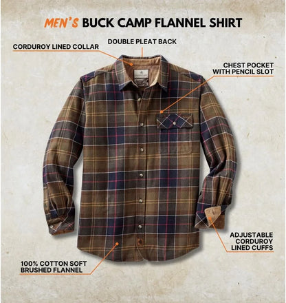 Legendary Whitetails Mens Flannel Long Sleeve Button Down 100% Cotton Shirt