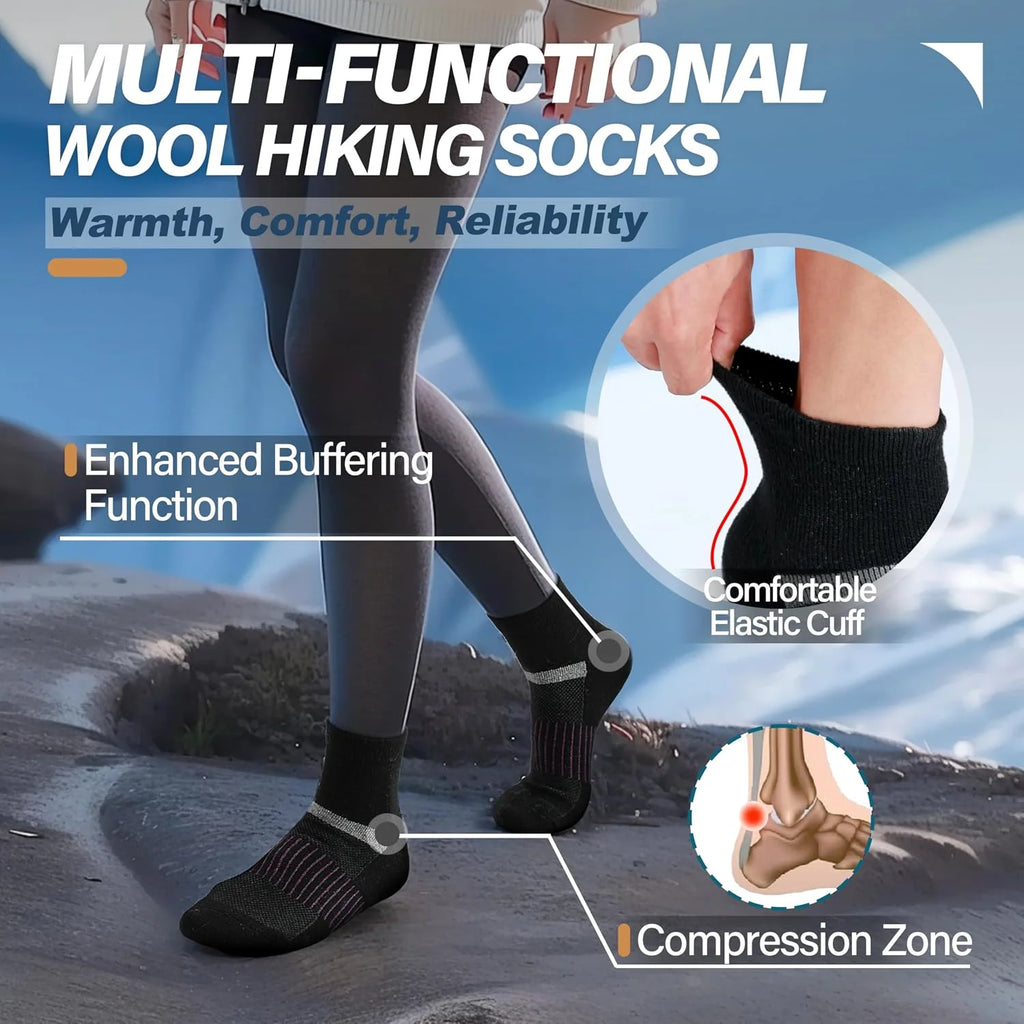 Anlisim Merino Wool Ankle Running Hiking Socks for Women and Men
