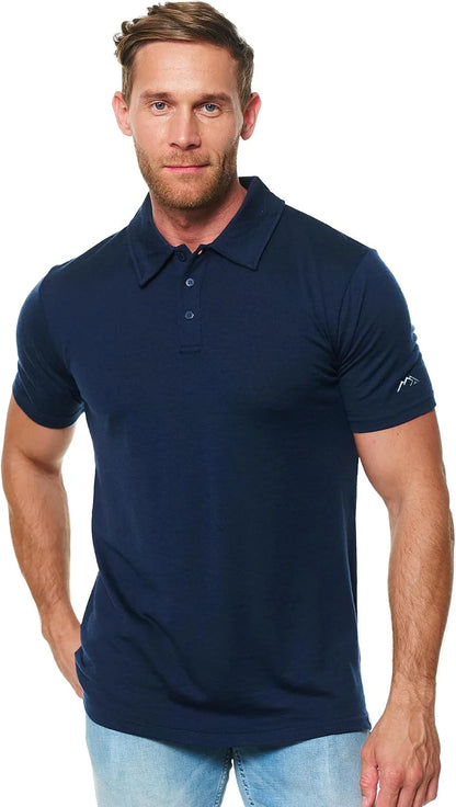 100% Merino Wool Polo Shirt Men - Short & Long Sleeve Shirt Base Later