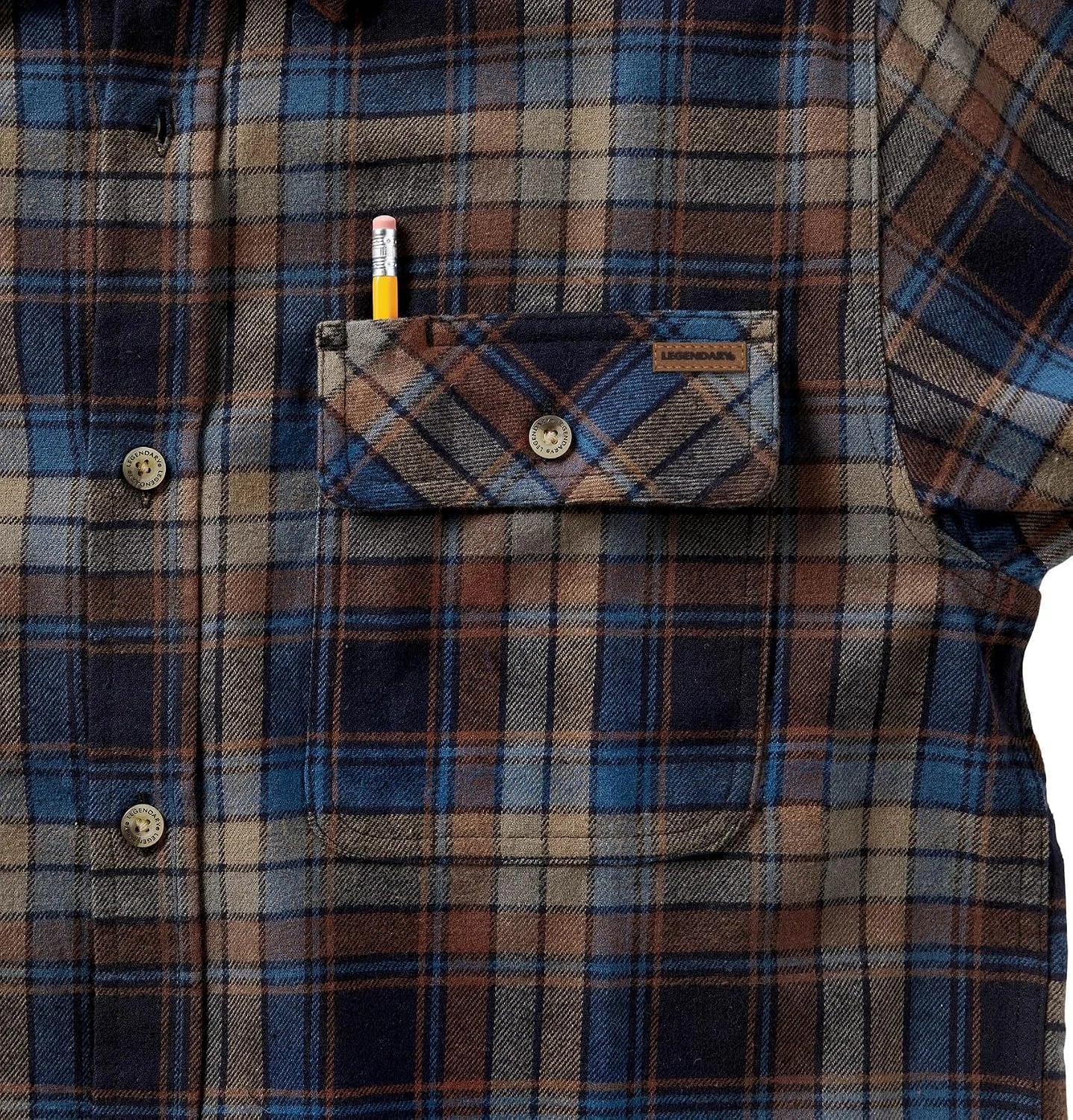 Legendary Whitetails Mens Flannel Long Sleeve Button Down 100% Cotton Shirt