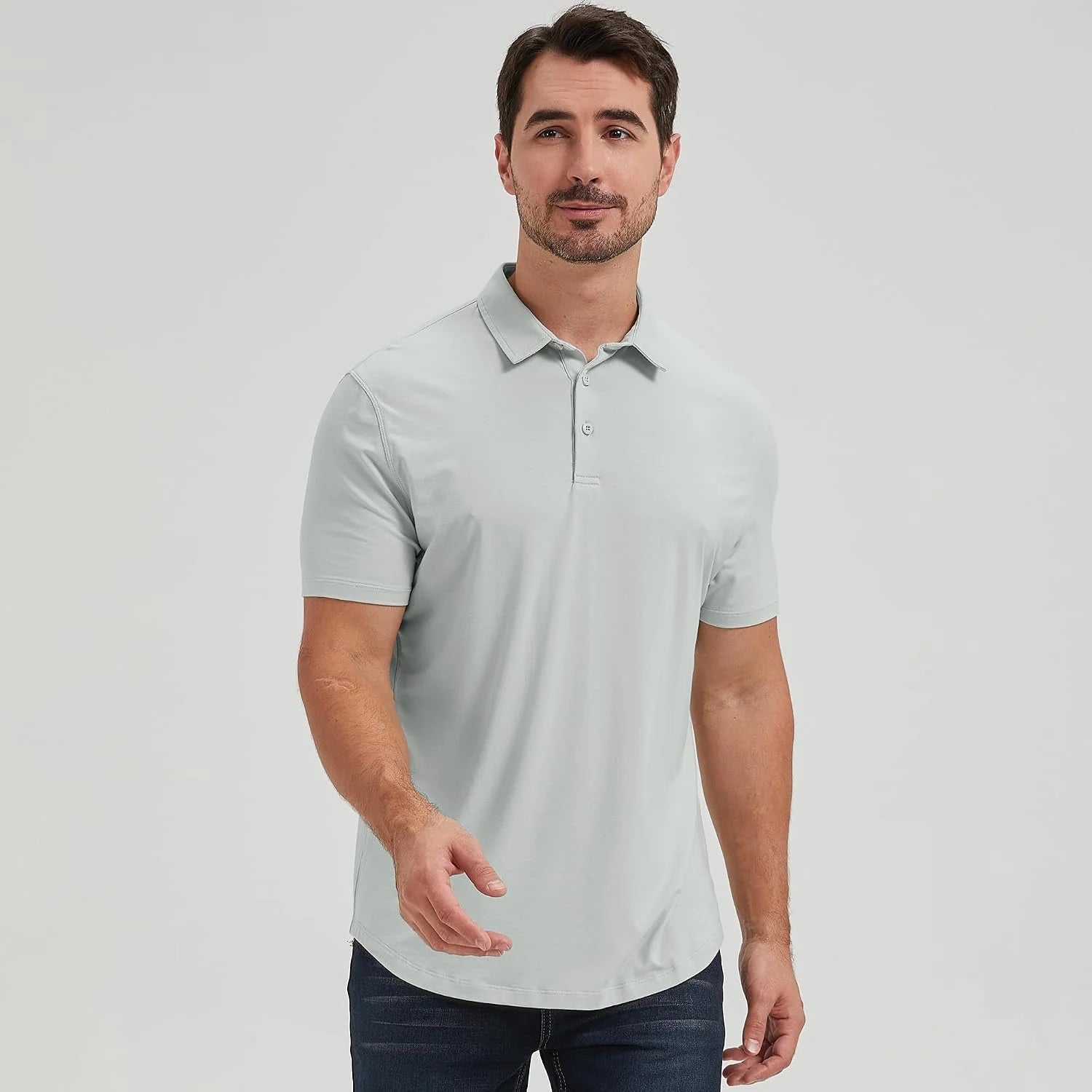 netdraw Men's Ultra Soft Bamboo Viscose Polo Curved Hem S-3XL