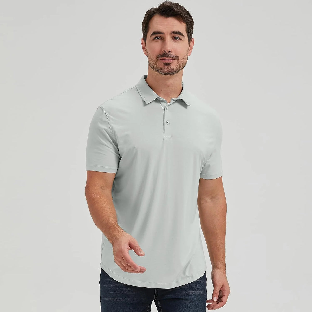 netdraw Men's Ultra Soft Bamboo Viscose Polo Curved Hem S-3XL
