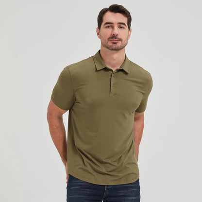 netdraw Men's Ultra Soft Bamboo Viscose Polo Curved Hem S-3XL