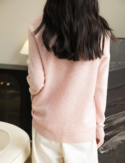 Chanyarn Women's 100% Merino Wool 2025 Fall Winter First-Line Ready to Wear Long Sleeve Seamless Knit Crewneck Sweater