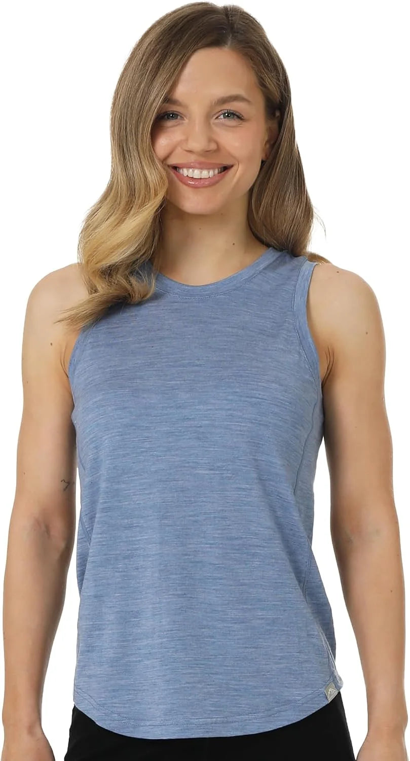 100% Merino Wool Tank Top Women - Active Sleeveless Undershirt Base Layer | Lightweight, Breathable Merino Wool Thermal, Naturally Anti-Odor, Moisture-Wicking Basic Top, Ideal for Hiking, Travel