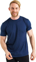 100% Merino Wool T-Shirt Men - Short Sleeve Undershirt Base Layer Top