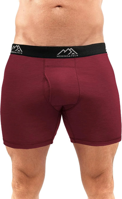 100% Merino Wool Underwear Mens - 1-2 Pack Boxer Briefs for Men 17.5um