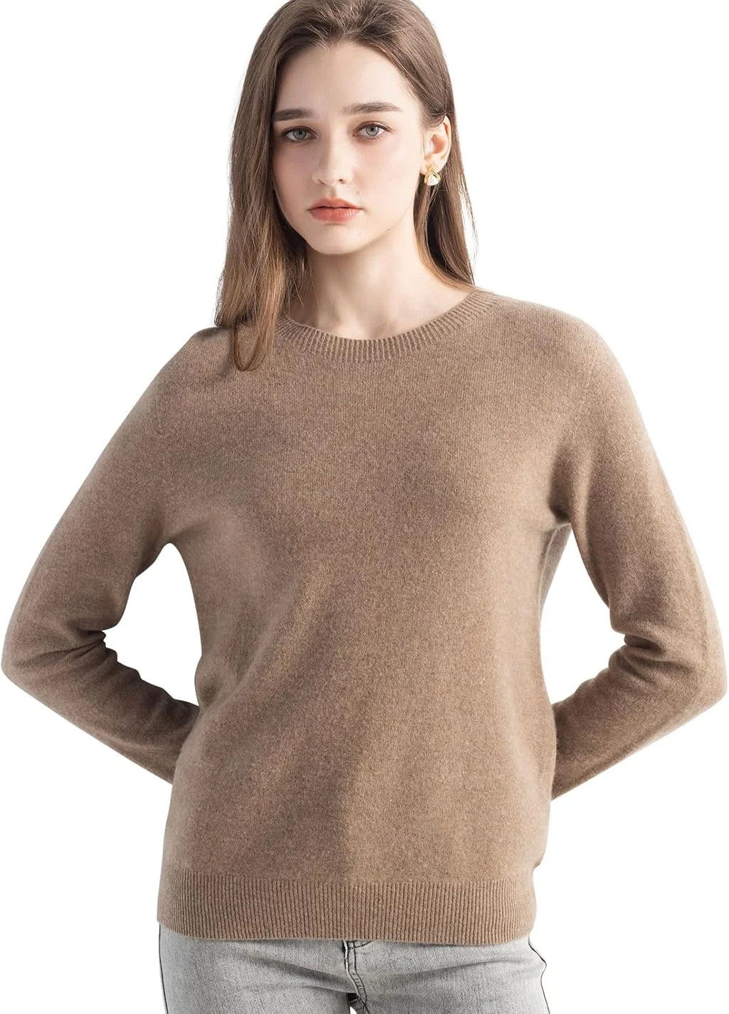 Chanyarn Women's 100% Merino Wool 2025 Fall Winter First-Line Ready to Wear Long Sleeve Seamless Knit Crewneck Sweater