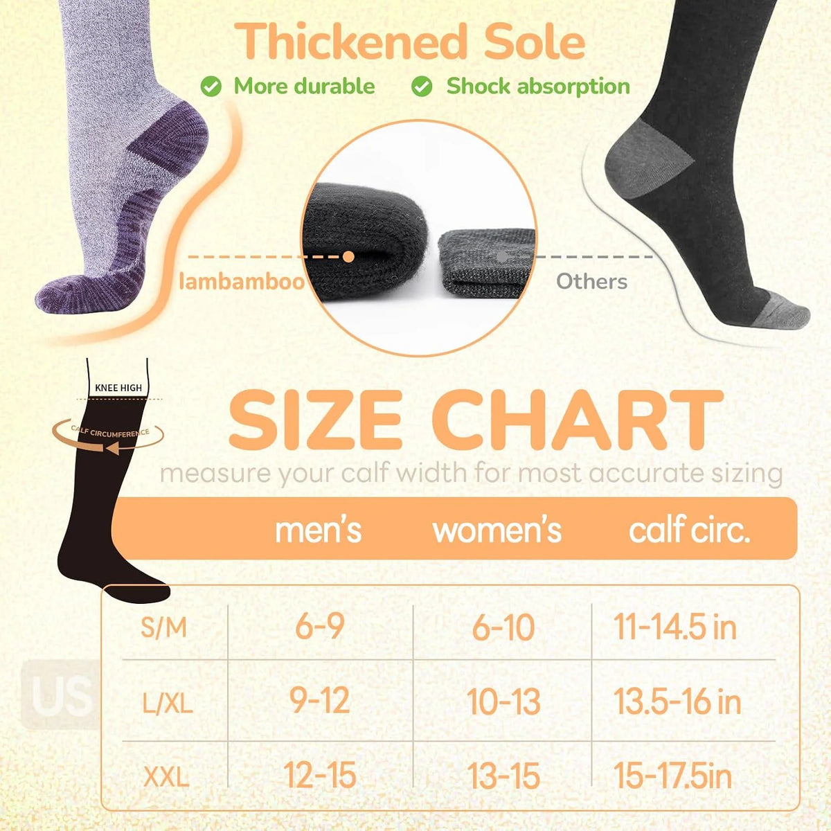 Merino Wool Compression Socks for Women Men 15-20 mmHg for flying