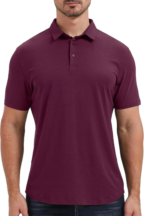 netdraw Men's Ultra Soft Bamboo Viscose Polo Curved Hem S-3XL
